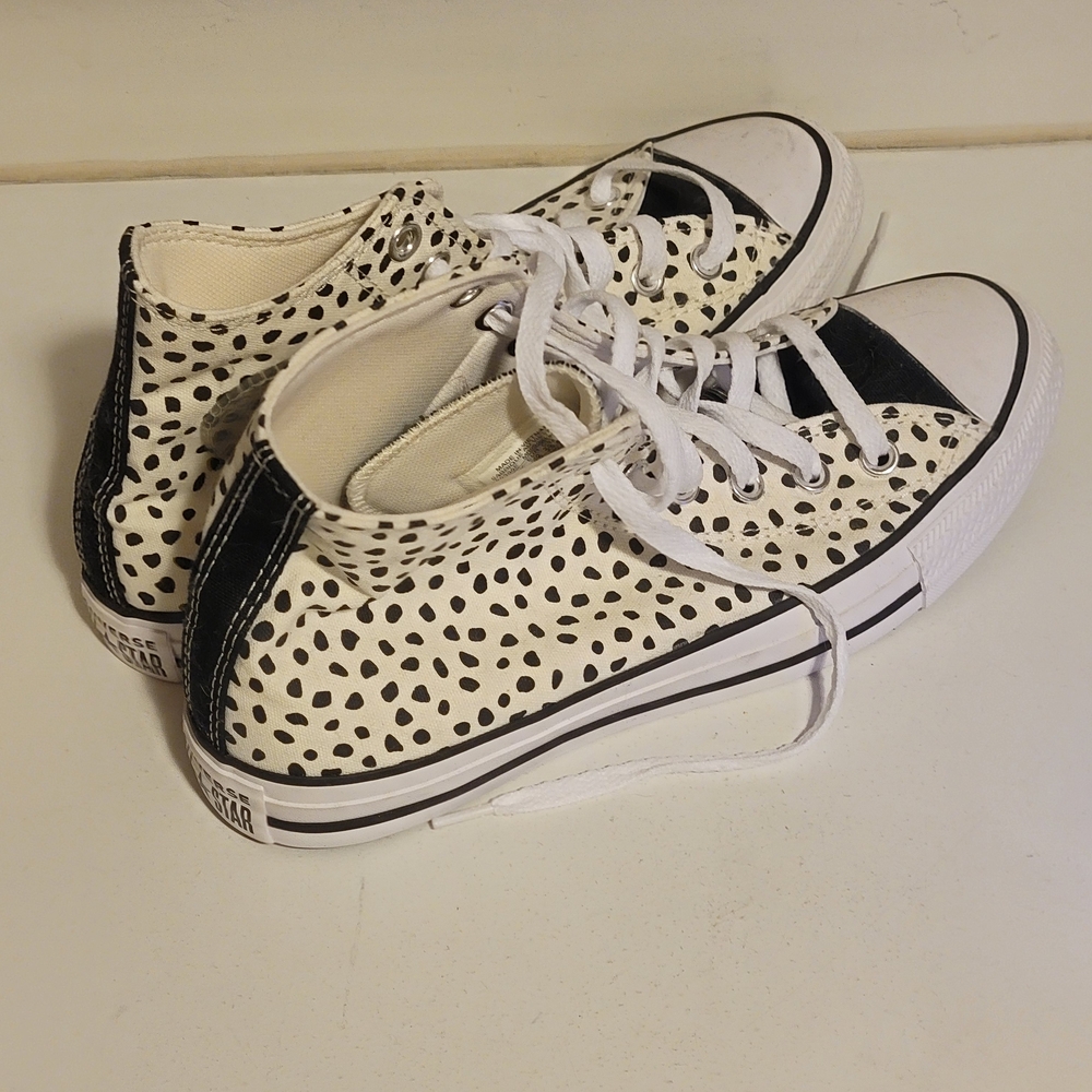 Converse Black and White Patterned High-Tops